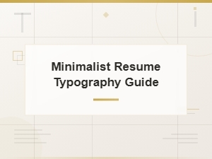 Minimalist Resume Typography Guide for Professional Fonts